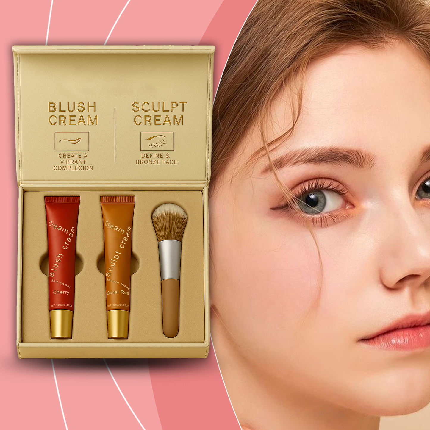 ✔️ official store丨🎀 Sculpt & Blush Set (include high grade makeup brush)