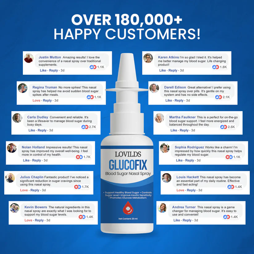 š„Last Day Promotionā°-LOVILDS⢠GlucoFix Blood Sugar Nasal Spray